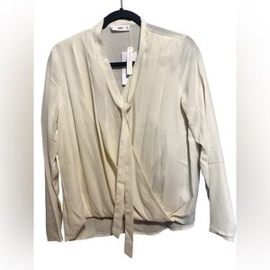 MNG ivory long sleeve Women's blouse